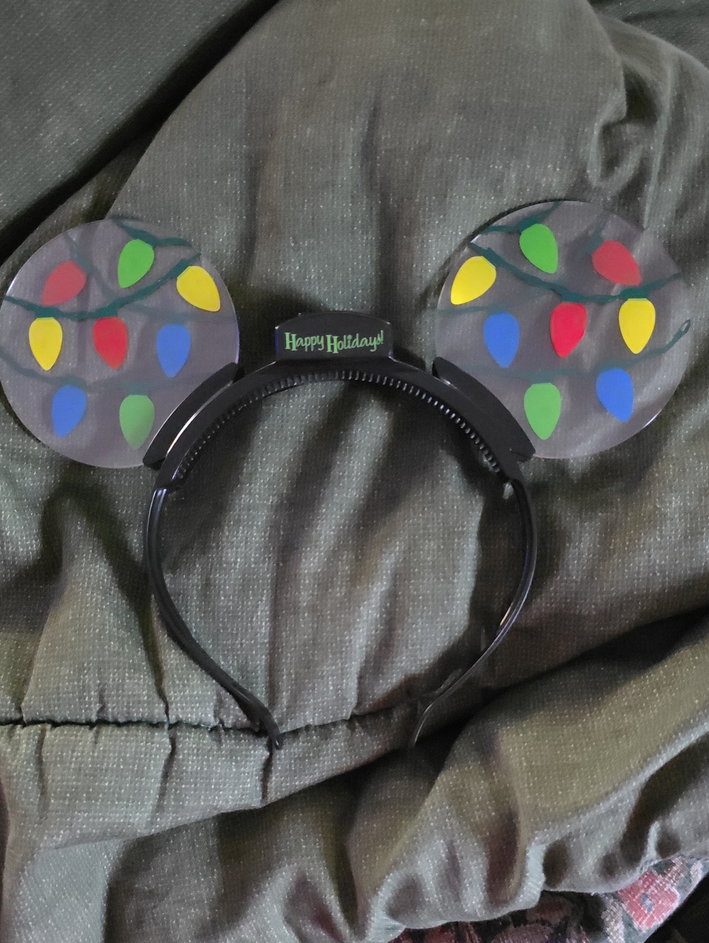 Holiday Mouse Ear Headband in Black